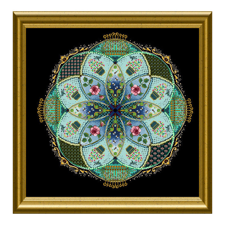 Chatelaine Designs A-Mazing Marie Antoinette's Rose Garden Caleidoscope Cross Stitch Pattern