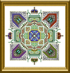 Chatelaine Designs The Royal Tudor Mandala Cross Stitch Pattern