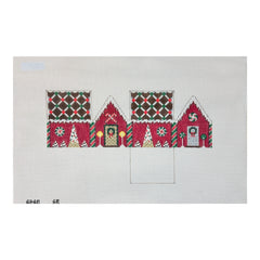 Susan Roberts Needlepoint Chocolate Trellis Red Velvet Gingerbread House Needlepoint Canvas