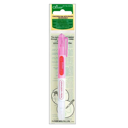 Clover Chacopen Air Erasable Pen with Eraser - Pink