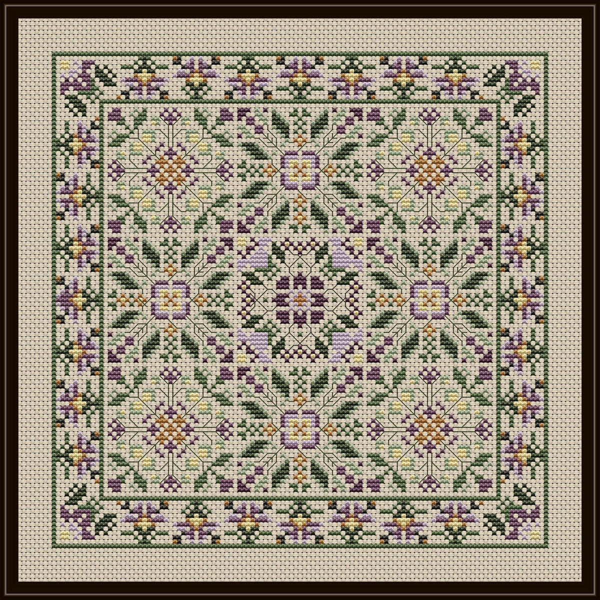 CM Designs Antique Violet Cross Stitch Pattern