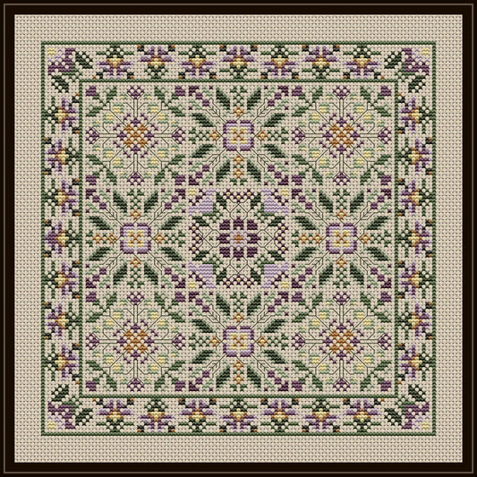 CM Designs Antique Violet Cross Stitch Pattern