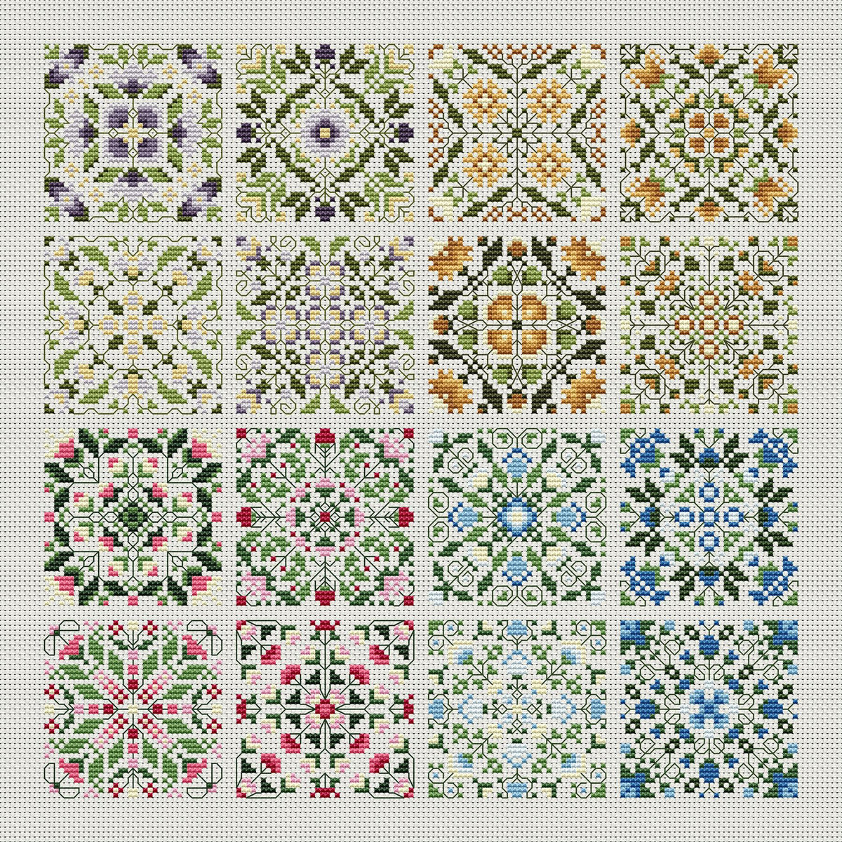 CM Designs The Flower Patch Cross Stitch Pattern