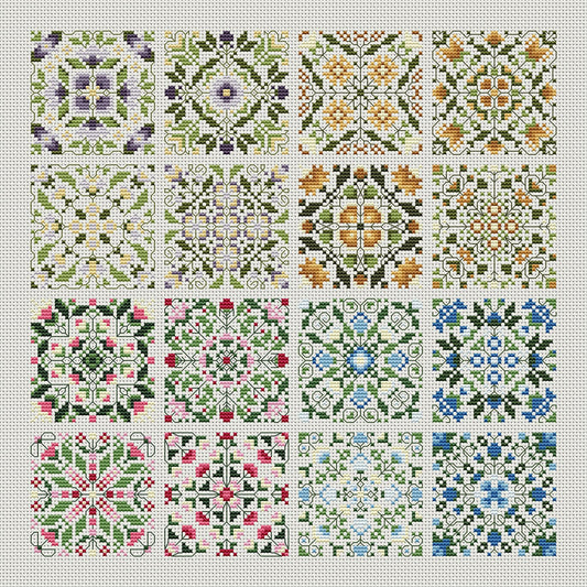 CM Designs The Flower Patch Cross Stitch Pattern