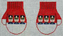 Kathy Schenkel Designs Toy Soldiers Mittens Needlepoint Canvas