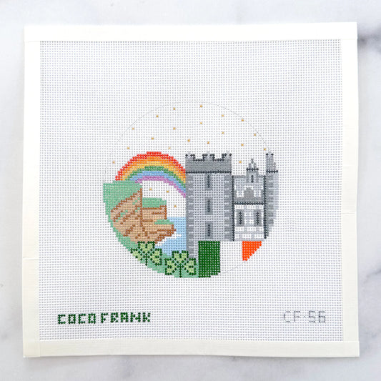 Coco Frank Ireland Round Needlepoint Canvas
