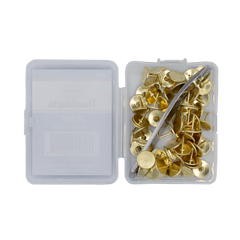 Colonial Needle Co Brass Thumbtacks - Package of 60 with Remover