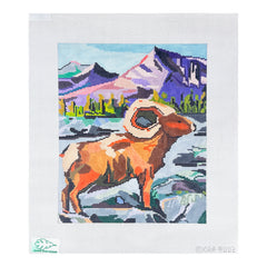 Cooper Oaks Design Kaley Alie Art Proud Ram Needlepoint Canvas