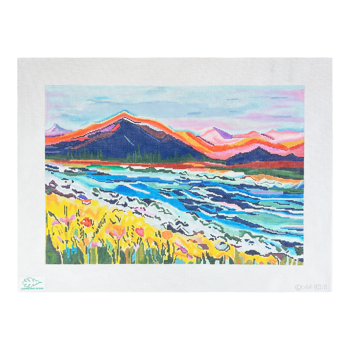 Cooper Oaks Design Kaley Alie Art Rainbow River Needlepoint Canvas
