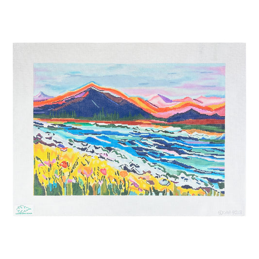 Cooper Oaks Design Kaley Alie Art Rainbow River Needlepoint Canvas