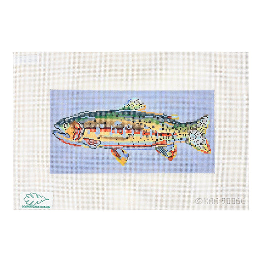 Cooper Oaks Design Kaley Alie Art Cutthroat Trout Needlepoint Canvas