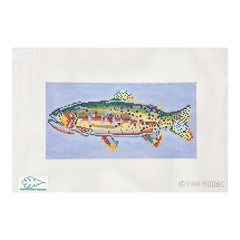 Cooper Oaks Design Kaley Alie Art Cutthroat Trout Needlepoint Canvas