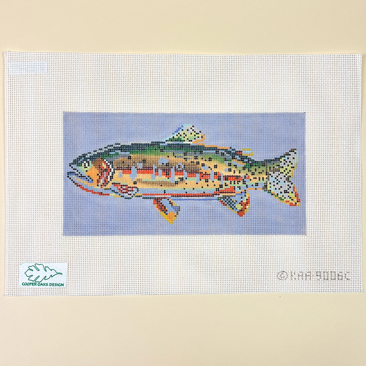 Cooper Oaks Design Kaley Alie Art Cutthroat Trout Needlepoint Canvas