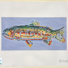 Cooper Oaks Design Kaley Alie Cutthroat Trout Needlepoint Canvas