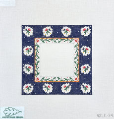 Cooper Oaks Design Linda Ragno Blue Frame Needlepoint Canvas - 6 x 6