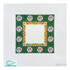 Cooper Oaks Design Linda Ragno Green Frame Needlepoint Canvas - 6 x 6