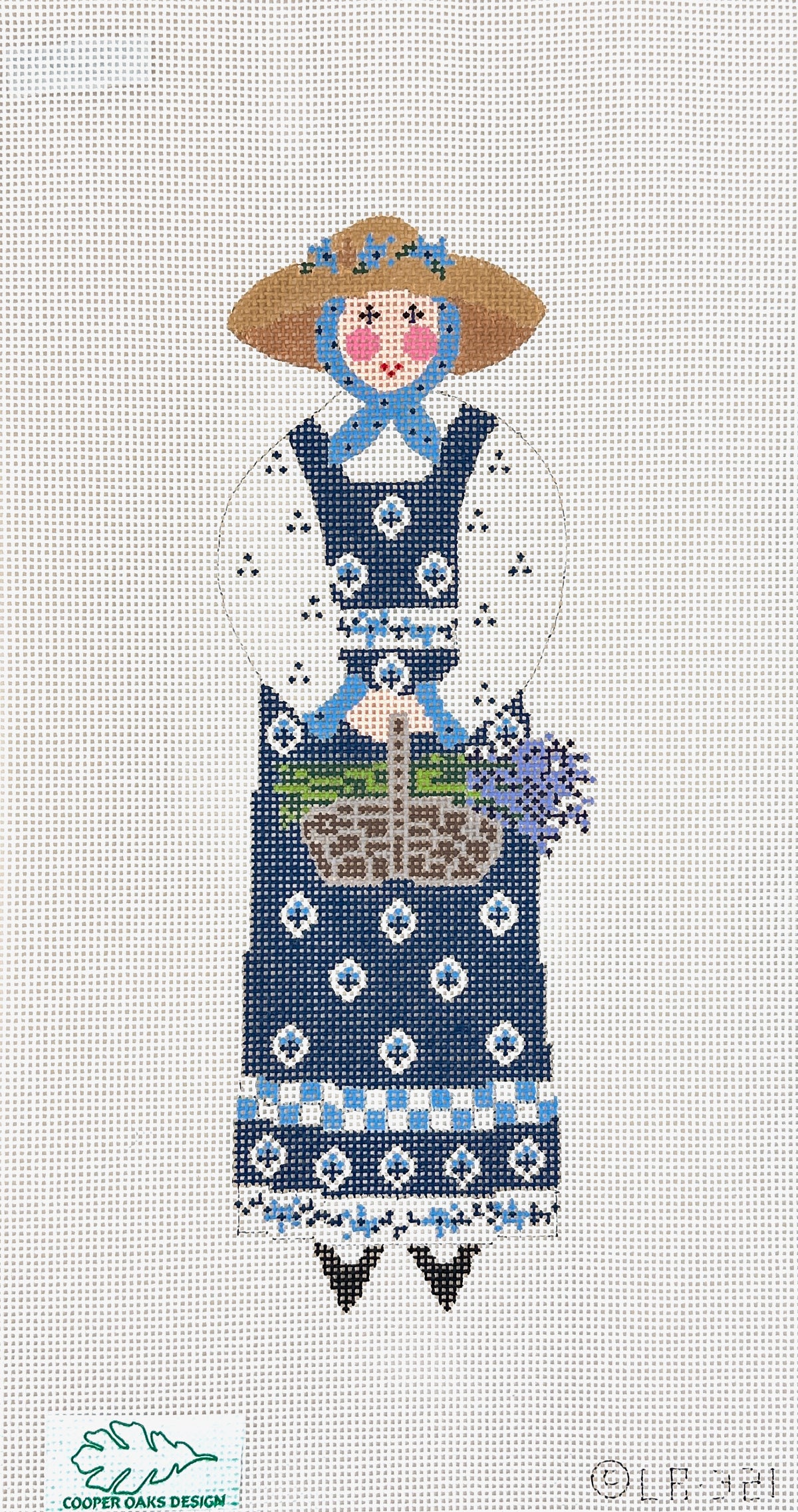 Cooper Oaks Design Linda Ragno Lady Lavender Needlepoint Canvas - 13M