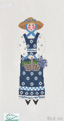 Cooper Oaks Design Linda Ragno Lady Lavender Needlepoint Canvas - 13M