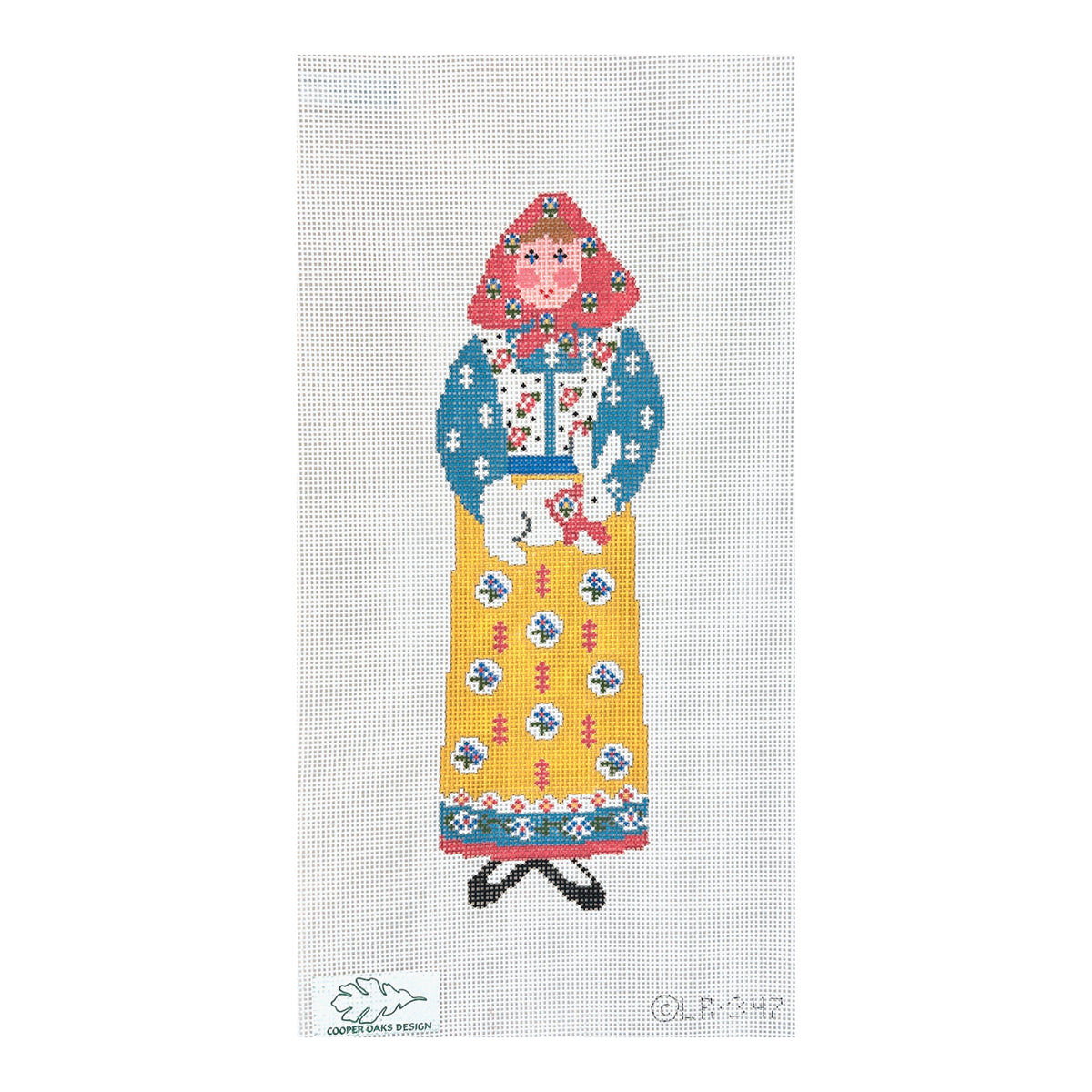Cooper Oaks Design Linda Ragno Lady with Rabbit Needlepoint Canvas - 13M