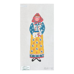 Cooper Oaks Design Linda Ragno Lady with Rabbit Needlepoint Canvas - 13M