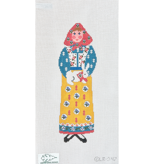 Cooper Oaks Design Linda Ragno Lady with Rabbit Needlepoint Canvas - 13M