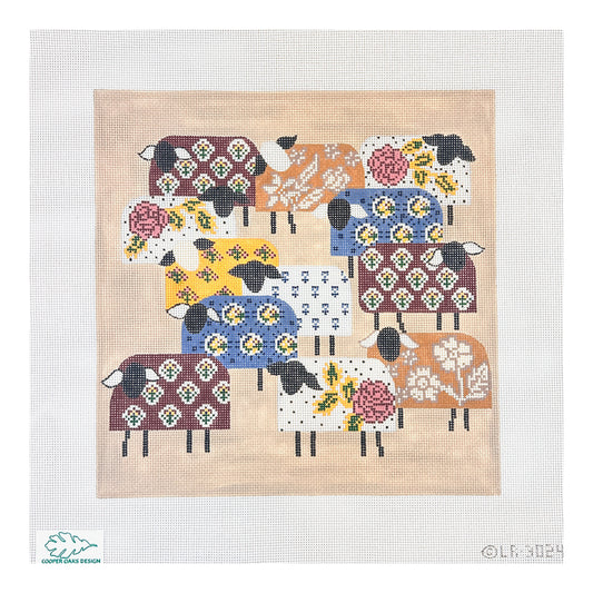 Cooper Oaks Design Linda Ragno The Flock Needlepoint Canvas
