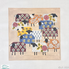 Cooper Oaks Design Linda Ragno The Flock Needlepoint Canvas