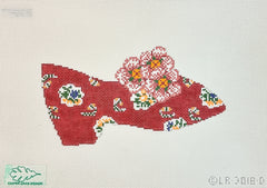 Cooper Oaks Design Linda Ragno Red Shoe with a Pansy Needlepoint Canvas