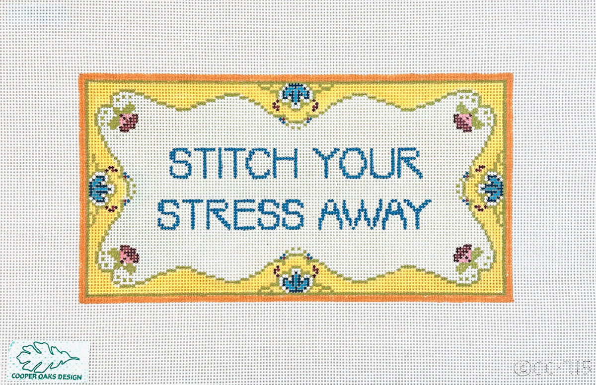 Cooper Oaks Design Stitch Your Stress Needlepoint Canvas