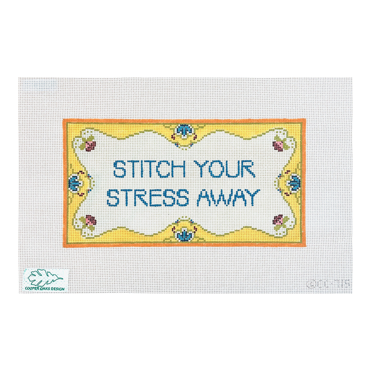 Cooper Oaks Design Stitch Your Stress Needlepoint Canvas