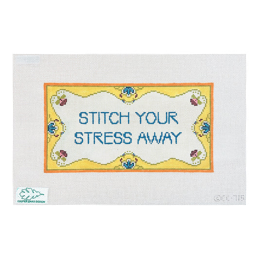 Cooper Oaks Design Stitch Your Stress Needlepoint Canvas