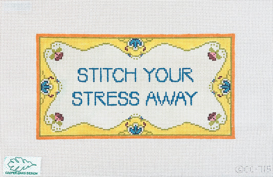 Cooper Oaks Design Stitch Your Stress Needlepoint Canvas