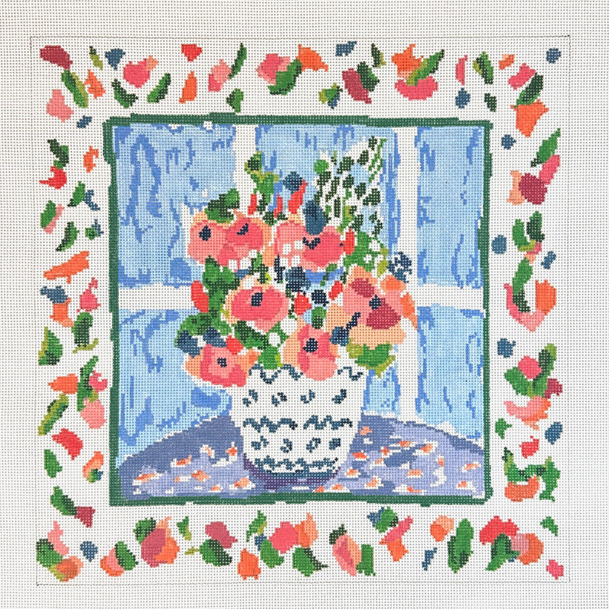Cooper Oaks Design Susan Verble Gantner Bouquet for Anne's Room Needlepoint Canvas