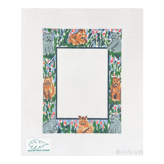 Cooper Oaks Design Susan Verble Gantner Cat Frame Needlepoint Canvas
