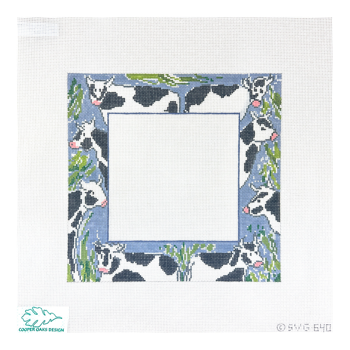 Cooper Oaks Design Susan Verble Gantner Cow Frame Needlepoint Canvas