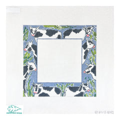 Cooper Oaks Design Susan Verble Gantner Cow Frame Needlepoint Canvas