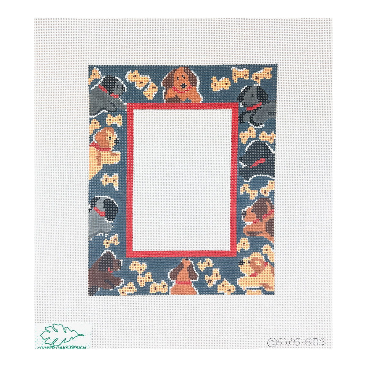 Cooper Oaks Design Susan Verble Gantner Dog Frame Needlepoint Canvas