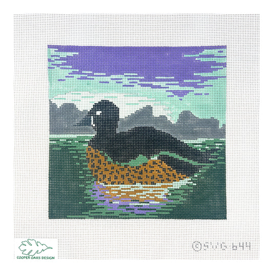 Cooper Oaks Design Susan Verble Gantner Duck in Pond Needlepoint Canvas