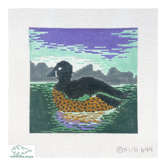 Cooper Oaks Design Susan Verble Gantner Duck in Pond Needlepoint Canvas