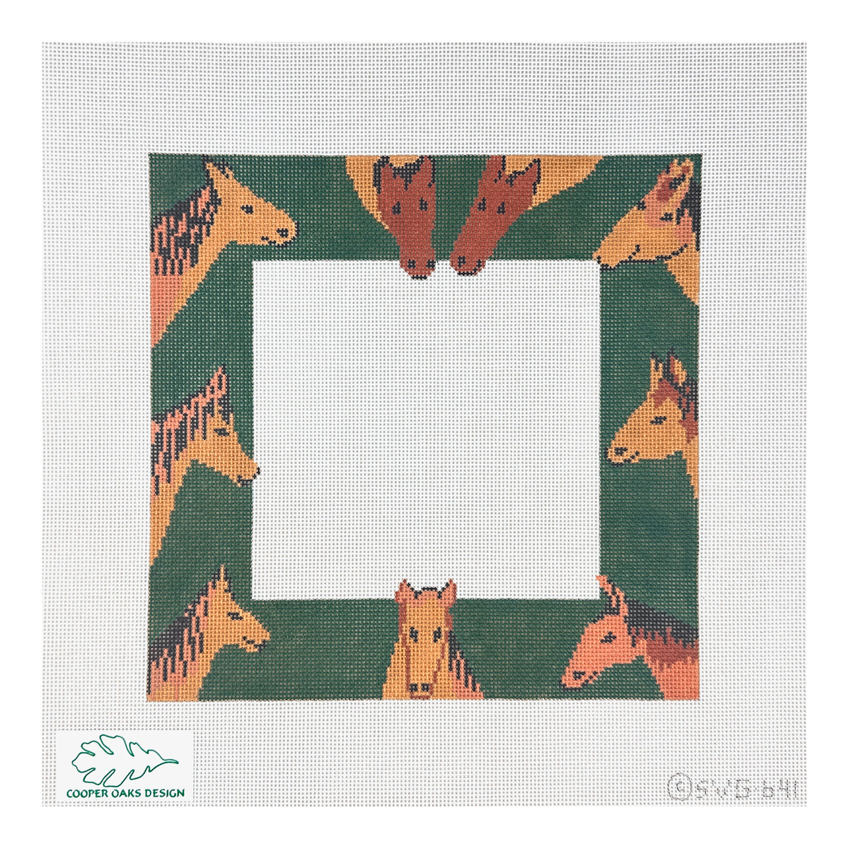 Cooper Oaks Design Susan Verble Gantner Horse Frame Needlepoint Canvas