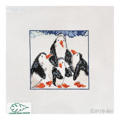 Cooper Oaks Design Susan Verble Gantner Penguin Family Needlepoint Canvas