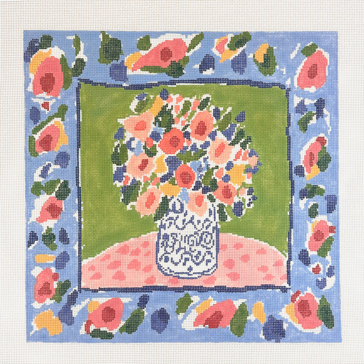 Cooper Oaks Design Susan Verble Gantner Vase For Phoebe Needlepoint Canvas