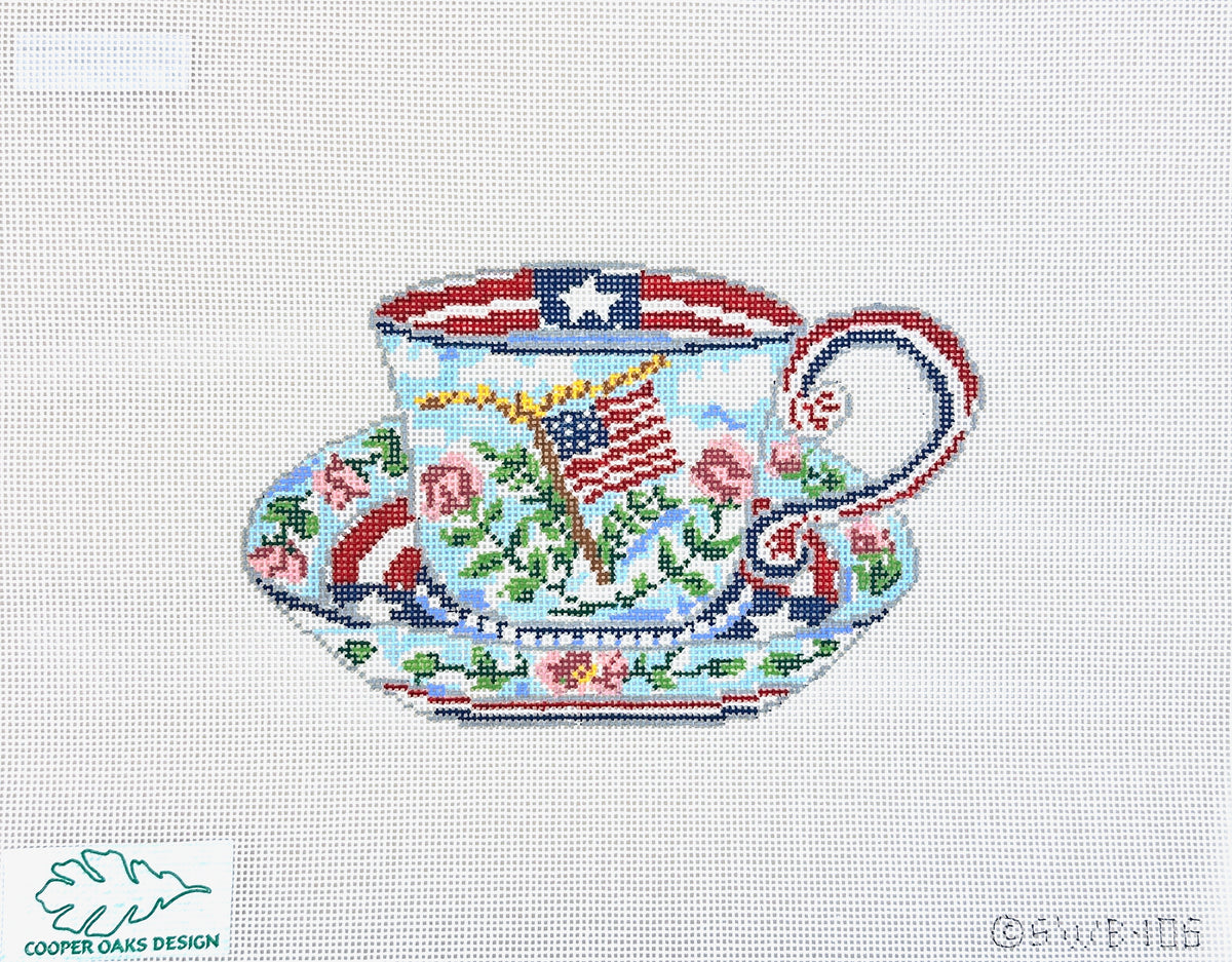 Cooper Oaks Design Susan Wallace Barnes America Cup Needlepoint Canvas