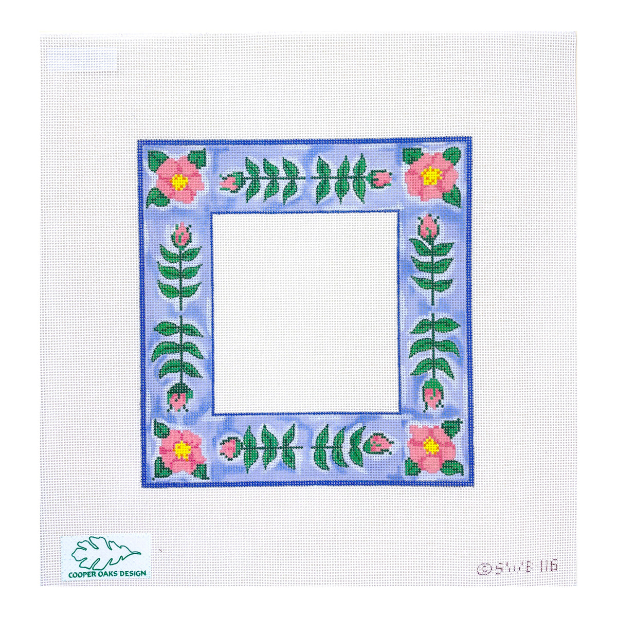 Cooper Oaks Design Susan Wallace Barnes Floral Frame Needlepoint Canvas