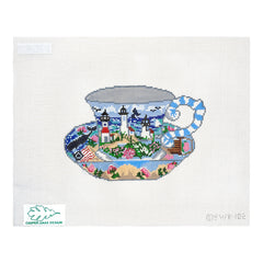 Cooper Oaks Design Susan Wallace Barnes Light House Cup Needlepoint Canvas