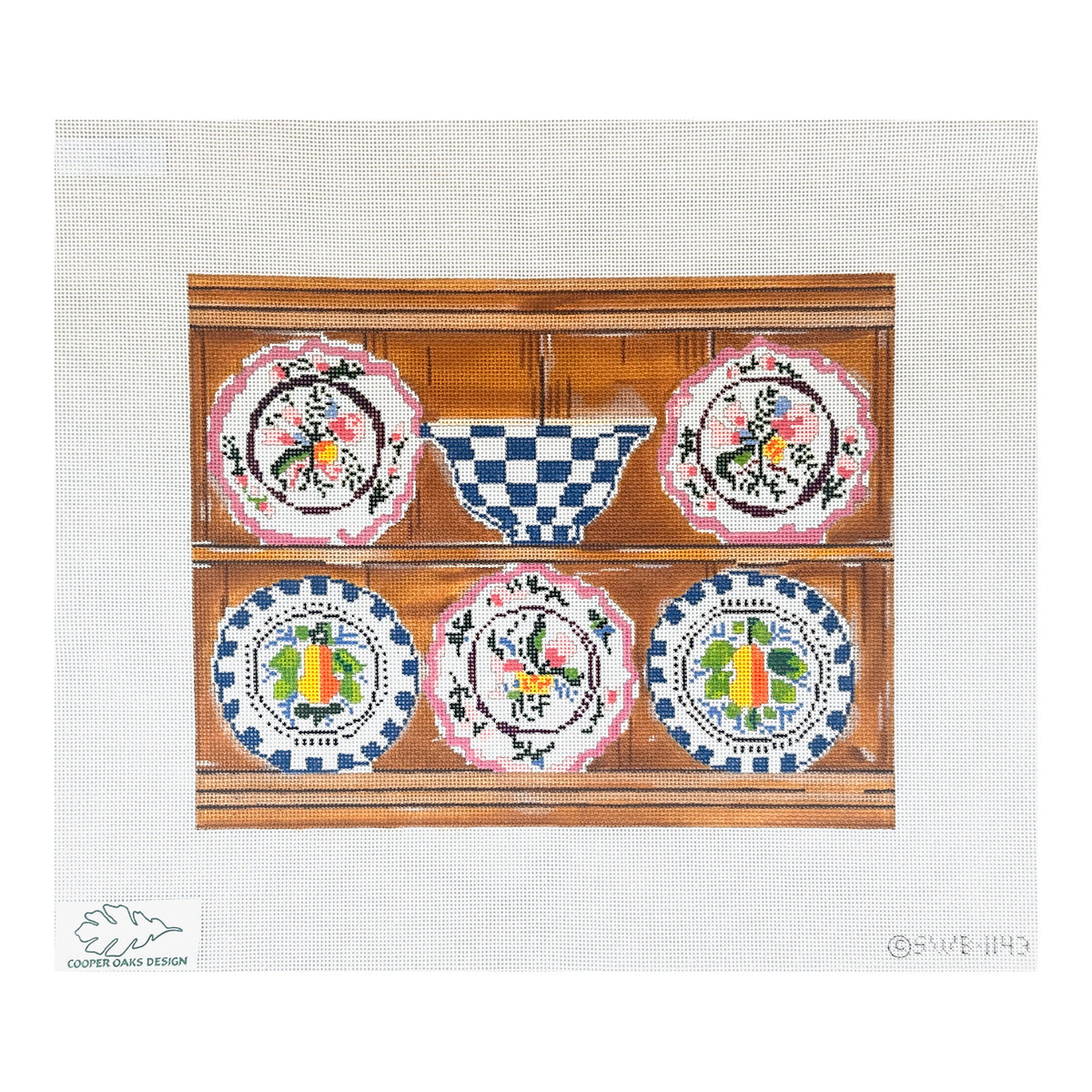 Cooper Oaks Design Susan Wallace Barnes Plates Needlepoint Canvas
