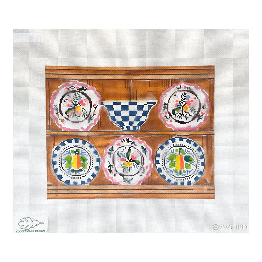 Cooper Oaks Design Susan Wallace Barnes Plates Needlepoint Canvas
