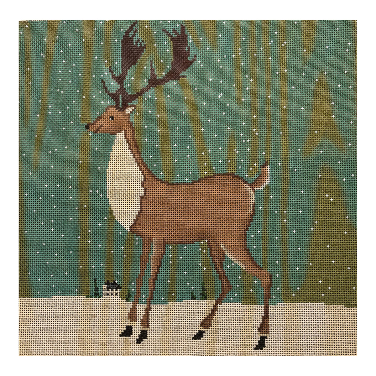 Cooper Oaks Design Warren Kimble Winter Deer Needlepoint Canvas