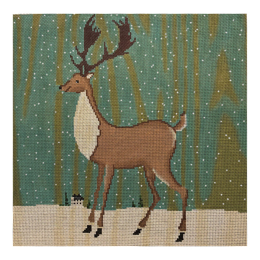 Cooper Oaks Design Warren Kimble Winter Deer Needlepoint Canvas