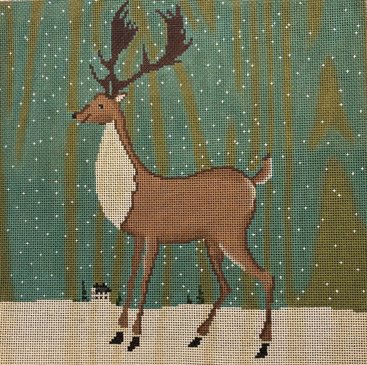 Cooper Oaks Design Warren Kimble Winter Deer Needlepoint Canvas